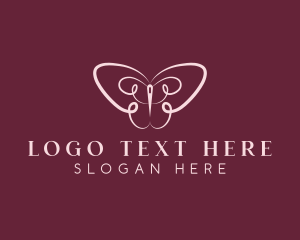 Needle - Butterfly Needle Alteration logo design