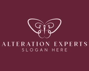 Butterfly Needle Alteration logo design