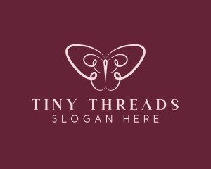 Butterfly Needle Alteration logo design