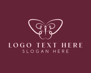 Butterfly - Butterfly Needle Alteration logo design