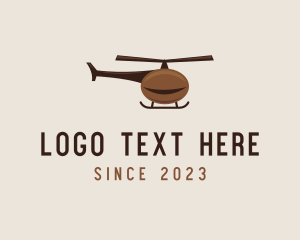 Chopper - Coffee Bean Helicopter logo design