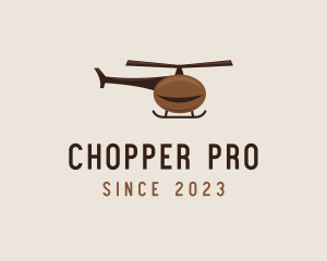 Chopper - Coffee Bean Helicopter logo design