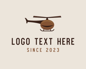 Aeronautics - Coffee Bean Helicopter logo design