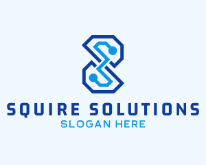 Tech Professional Letter S Company logo design