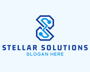 Tech Professional Letter S Company logo design