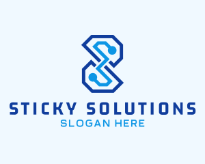 Tech Professional Letter S Company logo design