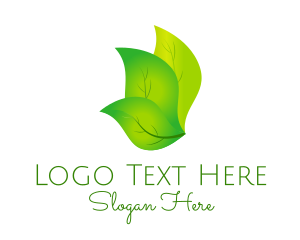 Green Leaf - Green Triple Leaf logo design