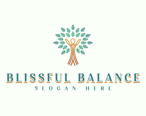 Human Wellness Tree logo design