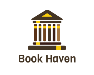Library - Greek Book Library logo design