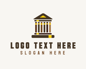 Library - Greek Book Library logo design