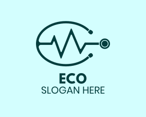 Stethoscope Cardiologist Lifeline Logo