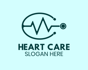 Cardiology - Stethoscope Cardiologist Lifeline logo design