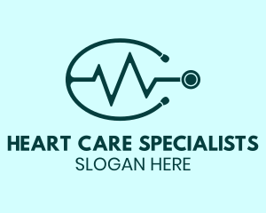 Cardiologist - Stethoscope Cardiologist Lifeline logo design