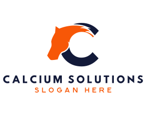 Modern Horse Letter C logo design