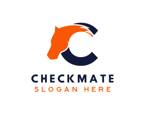 Modern Horse Letter C logo design