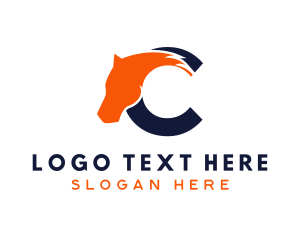 Speed - Modern Horse Letter C logo design
