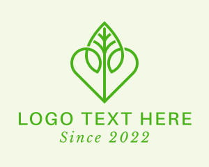Garden Trowel - Nature Leaf Gardening logo design