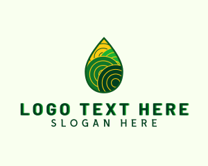 Vegan - Agriculture Planting Droplet logo design