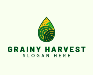 Agriculture Planting Droplet logo design