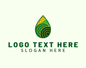 Ecosystem - Agriculture Planting Droplet logo design