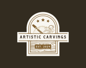 Carving Chisel Woodwork logo design