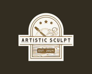 Carving Chisel Woodwork logo design