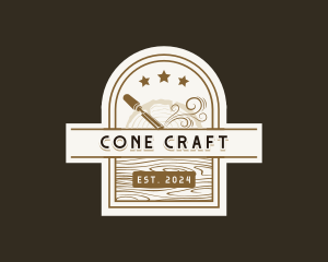 Carving Chisel Woodwork logo design