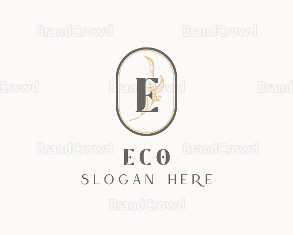 Organic Floral Feminine Cosmetics Logo