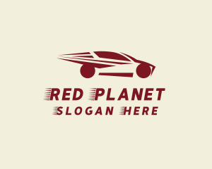 Red Sports Car Vehicle logo design