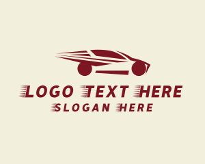 Travel - Red Sports Car Vehicle logo design