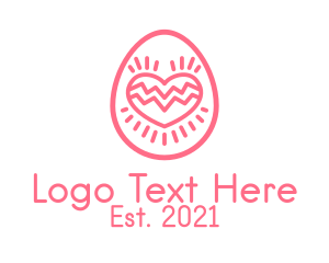 Dating Chat - Pink Dating Egg logo design