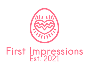 Date - Pink Dating Egg logo design