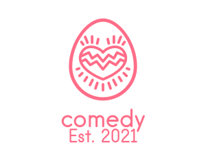 Heart - Pink Dating Egg logo design