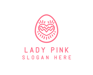 Pink Dating Egg  logo design