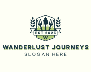 Planting - Landscaping Garden Tools logo design