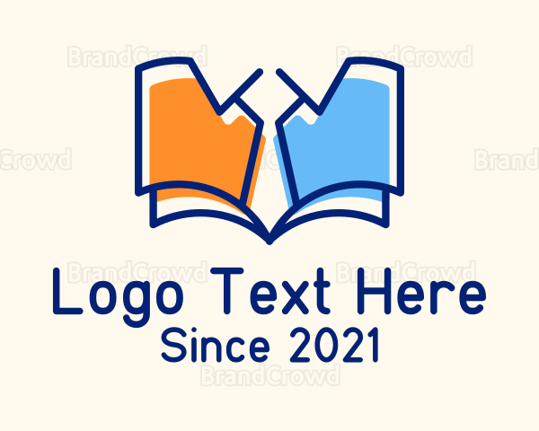 Library Book Necktie Logo
