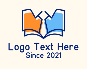 Handbook - Library Book Necktie logo design