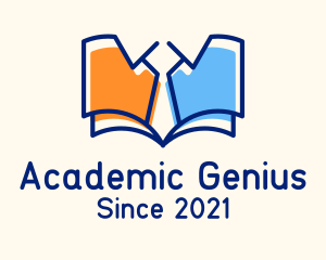 Professor - Library Book Necktie logo design