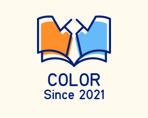 Learning - Library Book Necktie logo design