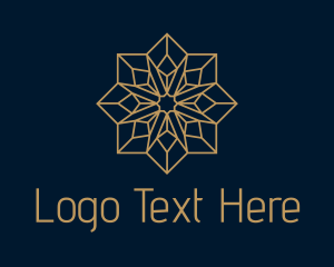 Gold Geometric Star  logo design