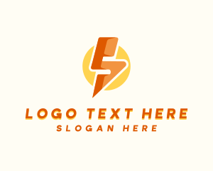 Thunder - Lightning Bolt Letter S logo design