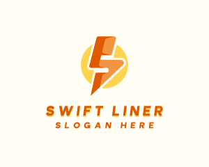 Lightning Bolt Letter S logo design