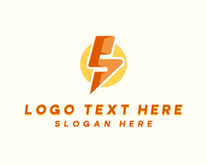 Electrician - Lightning Bolt Letter S logo design