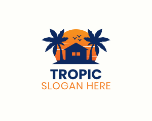 Sunset Tropical House logo design