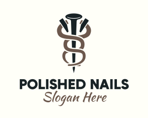 Hammer Nail Carpentry logo design