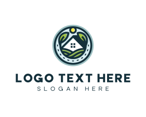 Wheel Barrow - Home Landscaper Gardening logo design