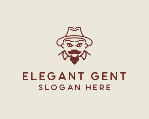 Fedora Hat Gentleman  logo design