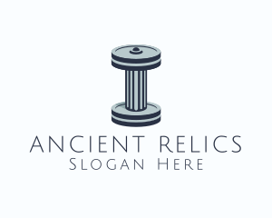 Ancient Dumbbell Column logo design