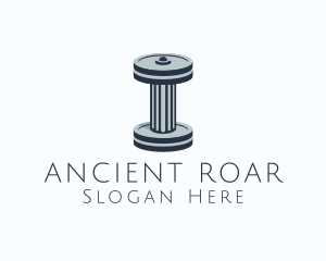 Ancient Dumbbell Column logo design