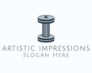 Ancient Dumbbell Column logo design